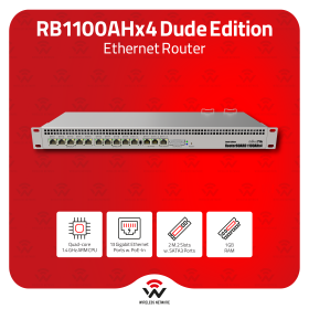 MikroTik RB1100Dx4 13-Port GbE Quad-Core Router Dude Edition 60GB SSD