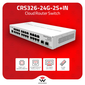 MikroTik CRS326-24G-2S+IN 24-Port GbE 10G Switch