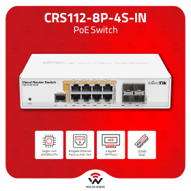 MikroTik CRS112-8P-4S-IN 8-Port GbE PoE+ 4x SFP Smart Switch Desktop