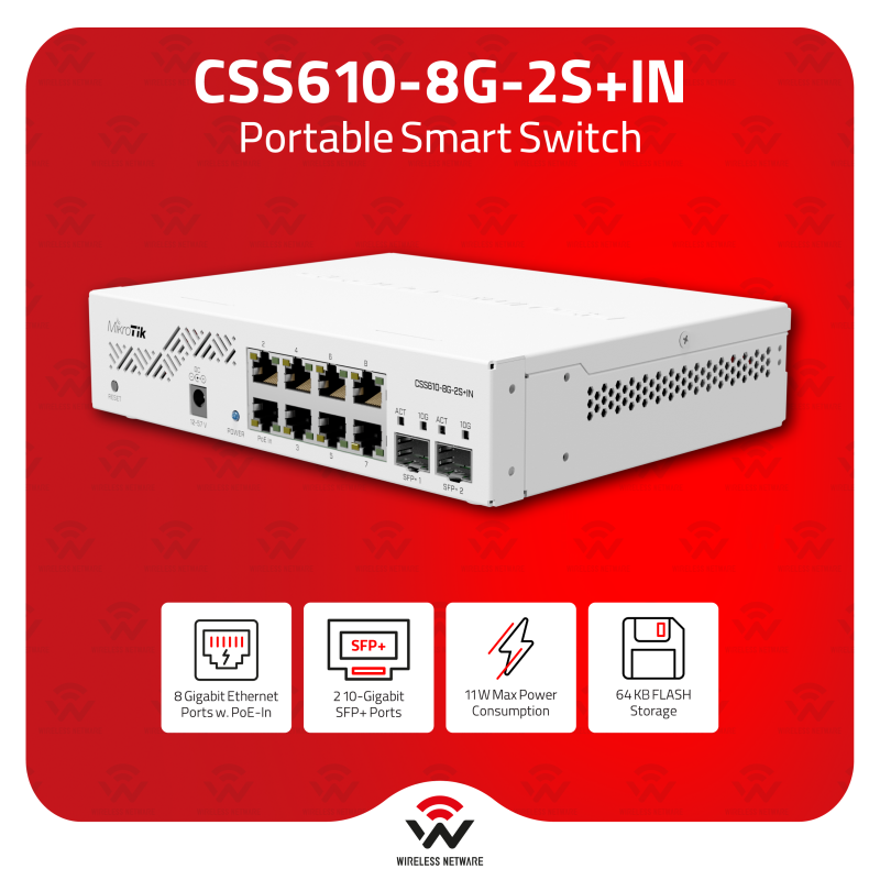 Computer - 🖧 MIKROTIK CSS610-8G-2S IN Cloud Core Switch SwitchOS Lite Powered By Switchos Li Computer - 🖧 MIKROTIK CSS610-8G-2S IN Cloud Core Switch SwitchOS Lite Powered By Switchos Li