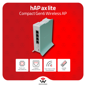 MikroTik hAP ax lite Wi-Fi 6 AX600 4×GbE USB-C ROS7