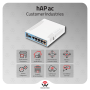 MikroTik hAP ac AC1750 5×GbE SFP USB PoE-out