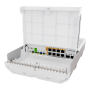 MikroTik netPower Lite 8P – Outdoor PoE Switch with UPS & 10G SFP+ Uplinks
