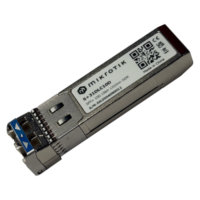 MikroTik S+31DLC10D – 10G SFP+ Single-Mode 1310 nm Module (10 km)