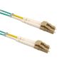 OM3 LC/LC Multimode Duplex Fiber Patch Cable 50/125 Aqua LSZH/OFNR 3m