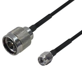 RG174 N-Type Male to SMA Male Cable – 3 ft RF Coaxial Antenna Cable