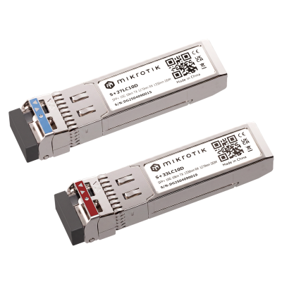 MikroTik S+2733LC10D 10G BiDi SFP+ Pair LC 10km Single-Fiber